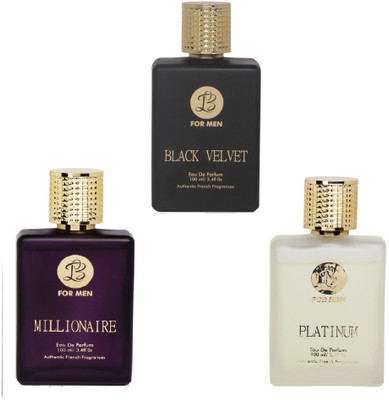 

Lyla Blanc BLACK VELVET MILLIONAIRE PLATINUM Perfume Spray for Men- (Set of 3) (100ml each) Eau de Parfum - 100 ml(For Men)