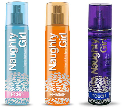 

Naughty Girl ECHO, FEMME & TOUCH Perfume Spray for Women- (Set of 3) (135ml each) Perfume - 135 ml(For Women)