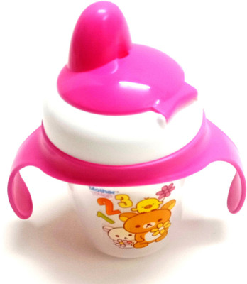 

Gift Collection 200 Ml Sipper With Side Handle And Cartoon Print.Made Of High Quality Plastic(Pink)