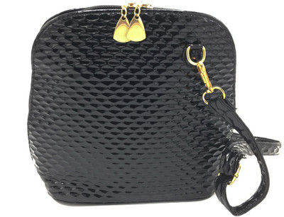 

rough nature Women Casual Black PU Sling Bag