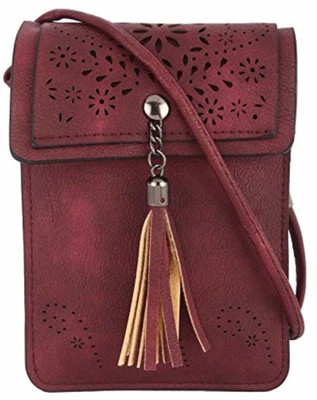 Skynova Women Casual Brown PU Sling Bag