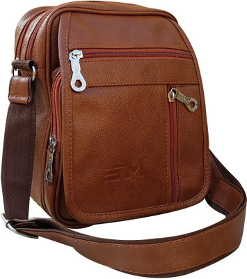 

SM Men & Women Formal Tan Leatherette Sling Bag