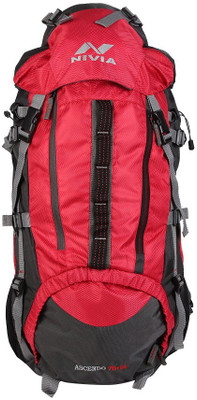 Nivia Ascendo 75 Litre Rucksack(Red, Rucksack)