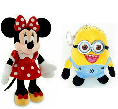 

soniya Enterprises Minnie mouse-45cm and Minion cute - 24 cm(Multicolor)