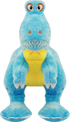 Miss & Chief Dinosaur Stuffed Animal Toy | Cartoon Character Stuffed Plush Toy | Non-toxic and soft fabric | Adorable soft toy for all age group | Birthday Gifts Plush Toy Good Quality - 20 cm(Blue/Yellow)