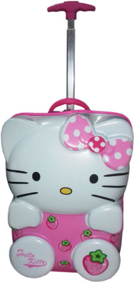 

kidoz kingdom HELLO KITTY SHAPE TROLLY BAG -  INCH Cabin Luggage -  inch(Pink