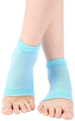 

KAAS silicone Gel Heel Pad Socks For Pain Relief, Dry, Hard or Cracked Heels - 1 Pair Heel Support (, cyan, Multicolor