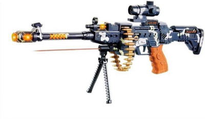 

Skyler Musical Army Style Toy Gun for Kids with Music, Lights and Laser Light(Black)