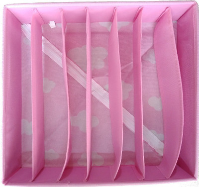 

CAPE9 Undergarment Organizer Foldable Storage Box Innerwear Clothing Underwear Bra Panty Lingerie Socks Organiser Cloth Closet Draw Shelf(Multicolor)