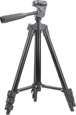 

Mezire Tripod-3120 Portable Adjustable Aluminum Lightweight Camera Stand With Three-Dimensional Head & Quick Release Plate For Video Cameras and mobile Tripod Tripod Tripod(Black, Supports Up to 1500 g)