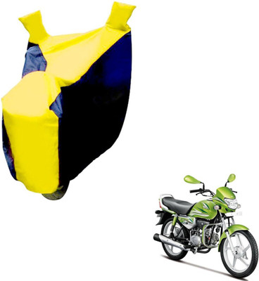 NIKS Two Wheeler Cover for Hero(HF Deluxe, Black, Yellow)