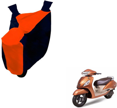 NIKS Two Wheeler Cover for TVS(Jupiter, Black, Orange)