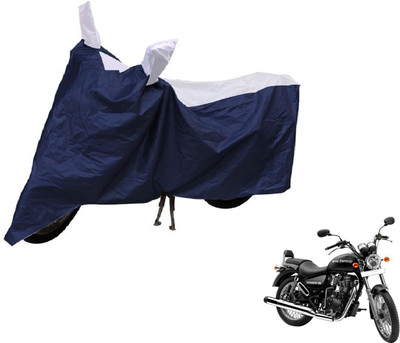 Auto Hub Two Wheeler Cover for Royal Enfield(Thunderbird 350, Blue, Silver)