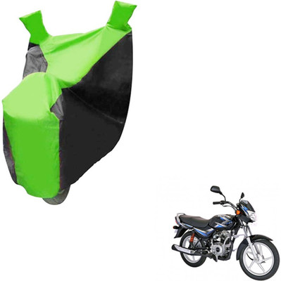 NIKS Two Wheeler Cover for Bajaj(CT100, Black, Green)