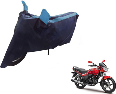 NIKS Two Wheeler Cover for Hero(Passion Xpro, Black, Blue)