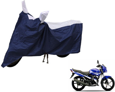 Auto Hub Two Wheeler Cover for Yamaha(Gladiator, Blue, Silver)