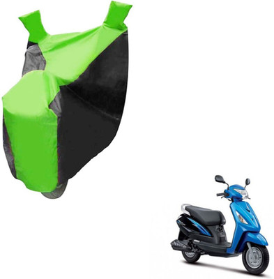 NIKS Two Wheeler Cover for Suzuki(Zeus, Black, Green)