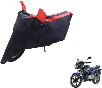 NIKS Two Wheeler Cover for Bajaj(Pulsar 150 DTS-i, Black, Red)