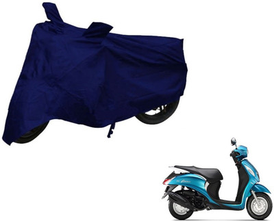 Auto Hub Two Wheeler Cover for Yamaha(Fascino, Blue)