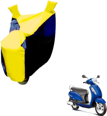 NIKS Two Wheeler Cover for Suzuki(Access, Black, Yellow)