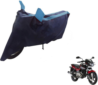 NIKS Two Wheeler Cover for Bajaj(Pulsar 180 DTS-i, Black, Blue)