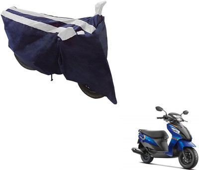 NIKS Two Wheeler Cover for Suzuki(Let's, Black, Silver)