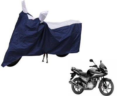 Auto Hub Two Wheeler Cover for Honda(CBF, Blue, Silver)
