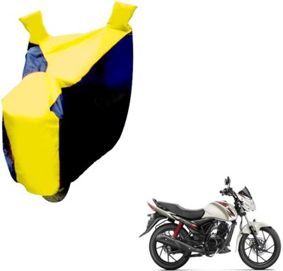 NIKS Two Wheeler Cover for Suzuki(Sling Shot Plus, Black, Yellow)