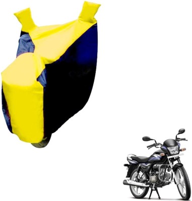 NIKS Two Wheeler Cover for Hero(Splendor Pro, Black, Yellow)