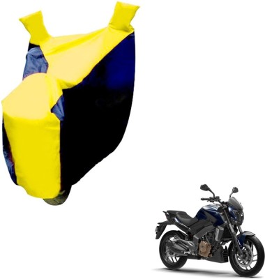 NIKS Two Wheeler Cover for Bajaj(Dominar, Black, Yellow)