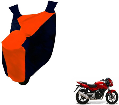 NIKS Two Wheeler Cover for Bajaj(Pulsar, Black, Orange)
