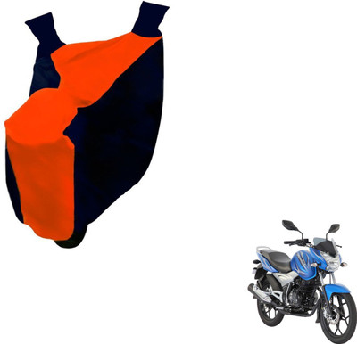 NIKS Two Wheeler Cover for Bajaj(Discover 125 DTS-i, Black, Orange)