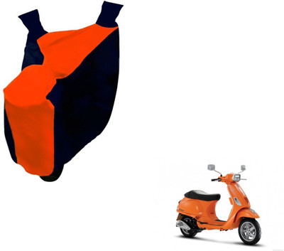 NIKS Two Wheeler Cover for Universal For Bike(Vespa SXL, Black, Orange)
