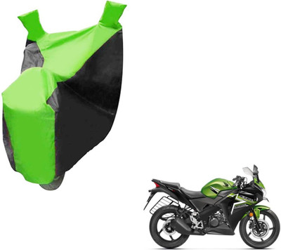 NIKS Two Wheeler Cover for Honda(CBR 150R, Black, Green)