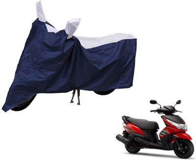 Auto Hub Two Wheeler Cover for Yamaha(Ray Z, Blue, Silver)