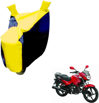NIKS Two Wheeler Cover for Hero(Glamour FI, Black, Yellow)