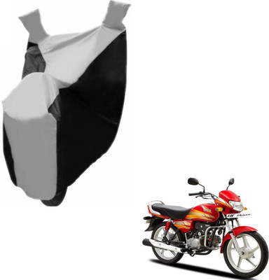 NIKS Two Wheeler Cover for Hero(HF Deluxe, Black, Silver)