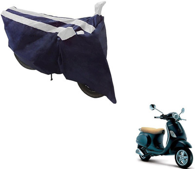 NIKS Two Wheeler Cover for Universal For Bike(Piaggio Vespa, Black, Silver)