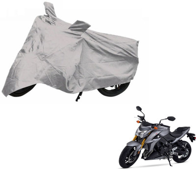 NIKS Two Wheeler Cover for Suzuki(GSX, Silver)