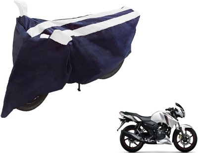 NIKS Two Wheeler Cover for TVS(Apache RTR 180, Black, White)