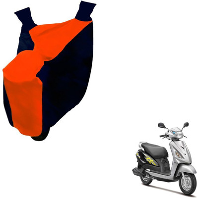 NIKS Two Wheeler Cover for Suzuki(Swish, Black, Orange)