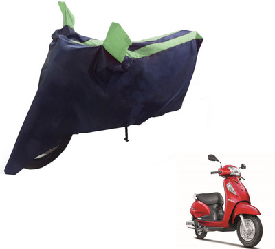 NIKS Two Wheeler Cover for Suzuki(Access SE, Black, Green)