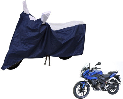 NIKS Two Wheeler Cover for Bajaj(Pulsar AS 150, Blue, Silver)