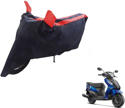 NIKS Two Wheeler Cover for Suzuki(Let's, Black, Red)