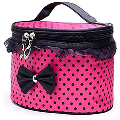 

Tied Ribbons Bow Storage Multifuctional Cosmetic Organizer Travel Makeup Bag for Women Cosmetic Organiser Vanity Box(Multicolor)