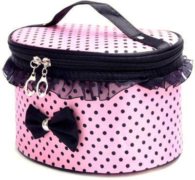 

Tied Ribbons Bow Tie Polka Dot Toiletry Kit for Makeup Cosmetic Travel Accessories Cosmetic Organiser Vanity Box(Multicolor)