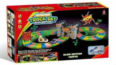 

KITI KITS Magical DIY Track Car Set(With Soft Light And Music) (ADVENTURE)(Black)