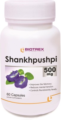 

Biotrex Nutraceuticals Shankhpushpi - 500mg (60 Capsules)(500 mg)