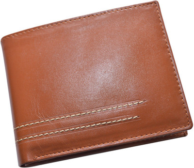 

CUT THE CHASE Men Casual Tan Genuine Leather Wallet(6 Card Slots)