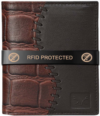 

Bizarre Kraftz Men Casual Brown, Black Genuine Leather Wallet(9 Card Slots)